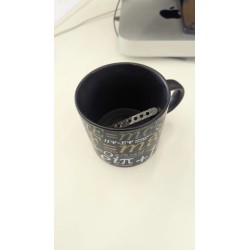 Taza Negra Cerámica Diseño Faraday Unisex ☕