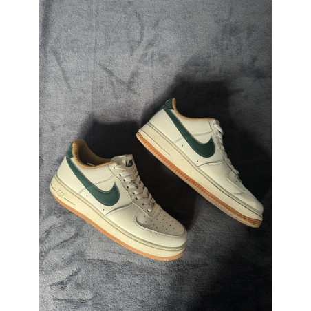 Nike Air Force 1 '07 Blanco Verde Amarillo Cuero - Sneakers Unisex